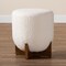Baxton Studio Fisk Japandi Cream Boucle Fabric and Walnut Brown Finished Wood Ottoman Footstool 233-13324-ZORO - alternate 4
